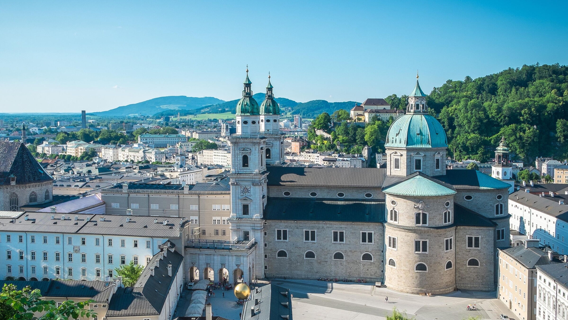 Dom Quatier Salzburg in Vogelperspektive
