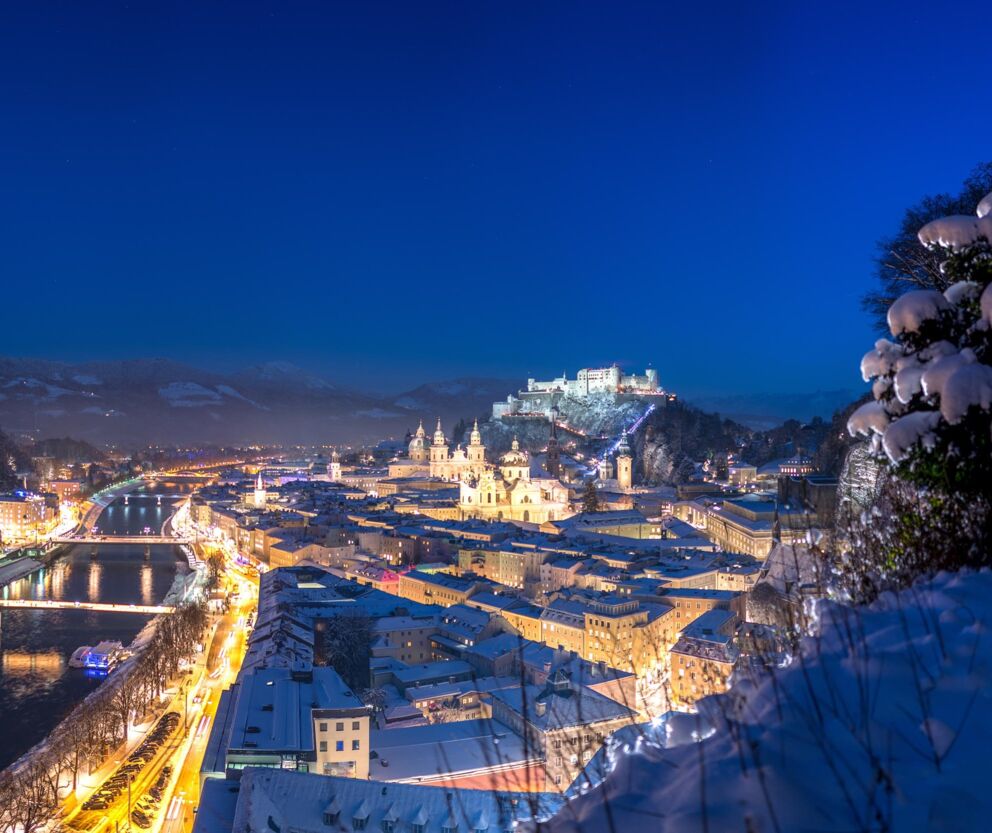 Enjoy your Salzburg New Year's Eve dinner from a beautiful view